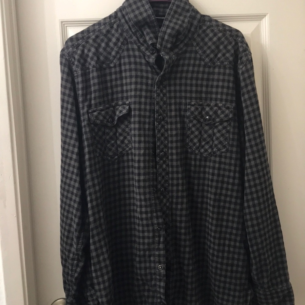 Olive and black oversized flannel